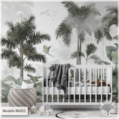 Mural infantil Mural Infantil de Palmera Tropical en Acuarela - Modelo MUI22 - comprar online