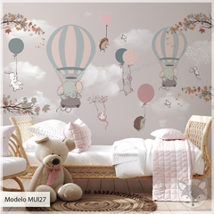 Mural infantil Mural Infantil con Globos y Otoño - Modelo MUI27 - comprar online