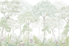 Vinilo decorativo infantil de bosque y naturaleza, modelo MUI73. - comprar online