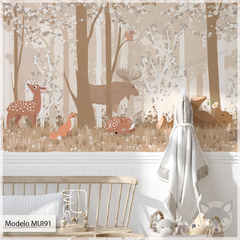 Magical autumn forest kids mural, wall decal, model MUI91 on internet