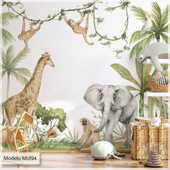 Mural infantil safari tropical, vinilo decorativo, modelo MUI94 en internet