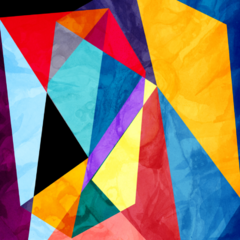 Colorful Wall Mural MW.ABS.04, Abstract Art with Vibrant Shapes and Colors, Customizable - buy online