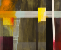 Mural Decorativo Elegante MW.ABS.05, Líneas Abstractas en Tonos Tierra y Amarillo, Hecho a Medida - comprar online