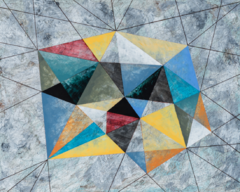 Mural Geométrico Abstracto MW.ABS.11, Tonos Modernos y Vibrantes, Hecho a Medida - comprar online