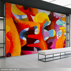 Mural Moderno MW.ABS.18, Diseño Abstracto Vibrante y Personalizable