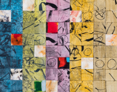 Mural Abstracto MW.ABS.28, Collage de Texturas y Colores, Hecho a Medida - comprar online
