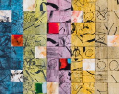 Abstract Mural MW.ABS.28, Collage of Textures and Colors, Custom Made - buy online