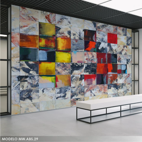 Abstract Mural MW.ABS.29, Artistic Color Blocks, Personalized Design