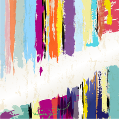 Mural Abstracto Colorido MW.ABS.31, Diseño con Pinceladas Vivas y Modernas, Hecho a Medida - comprar online