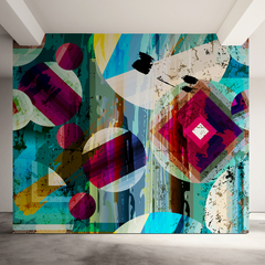 Mural Abstracto Colorido MW.ABS.39, Composición Creativa y Dinámica, Personalizado