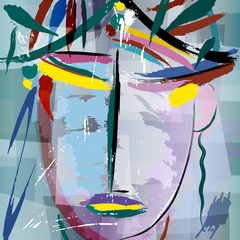 Mural Abstracto Elegante MW.ABS.40, Estilo Sofisticado con Formas Suaves y Tonos Modernos, Hecho a Medida - comprar online