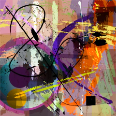 Geometric Abstract Mural MW.ABS.48, Warm Tones and Modern Shapes, Custom-Made - buy online