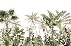 Murales de hojas tropicales para comedores - Modelo MW.ACU.11 - comprar online