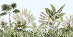 Vegetación tropical clásica, murales para interiores - Modelo MW.ACU.13 - comprar online