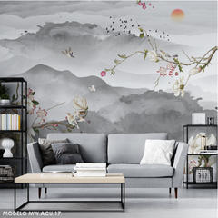 Gray Toned Oriental Landscapes, Luxury Decoration - Model MW.ACU.17