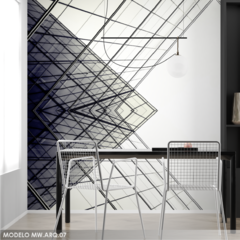 Glass architecture abstract lines wall mural, MW.ARQ.07