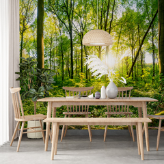 Forest path mural surrounded by nature, immersive depth, MW.BOS.10 - buy online