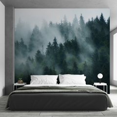Foggy Forest Wall Mural, Mystical and Serene Nature Design - MW.BOS.12 - buy online