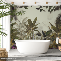 Mural de Vinilo Selva Exótica con Hojas Grandes - MW.BOS.24 - comprar online