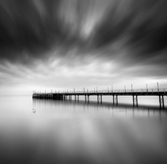 Muelle en la niebla mural con efecto de profundidad, MW.BYN.12 - comprar online