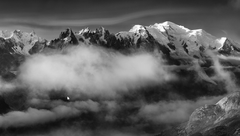 Snowy mountains in fog landscape mural, MW.BYN.15 - buy online