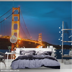 Mural Fotográfico Puente Golden Gate, San Francisco, Vinilo Decorativo MW.CIU.25
