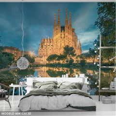Wall Mural Sagrada Familia, Barcelona, Decorative Vinyl MW.CIU.30