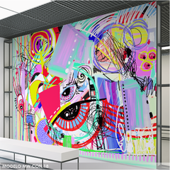 Mural fotográfico Arte pop vibrante, MW.CON.18