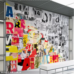 Mural fotográfico Collage urbano con tipografía, MW.CON.19