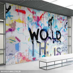 Mural fotográfico Pintura artística con palabras y texturas, MW.CON.28