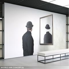 Faceless reflection, conceptual art mural, intriguing design MW.CONCEPT.06