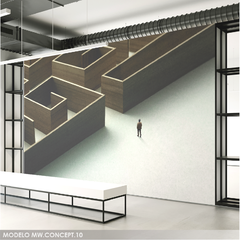 Maze in perspective, conceptual mural with depth, intriguing design MW.CONCEPT.10