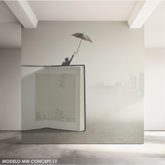 Mural surrealista libro abierto vuelo, MW.CONCEPT.17