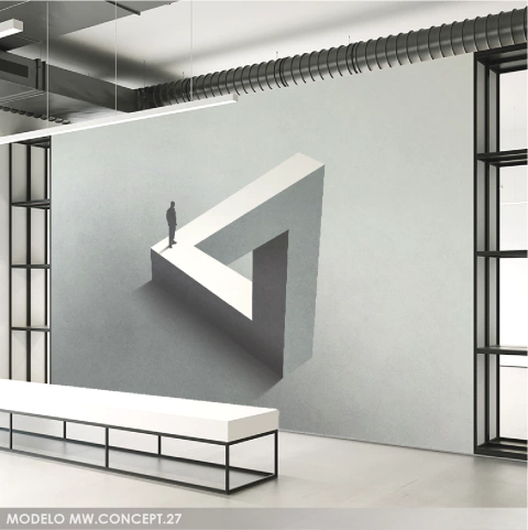 Vinyl mural impossible Penrose path MW.CONCEPT.27