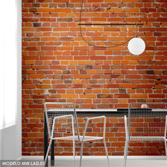 Mural de vinilo ladrillo rojo vintage MW.LAD.01