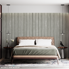 Mural de vinilo de madera gris envejecida, modelo MW.MAD.01 - comprar online