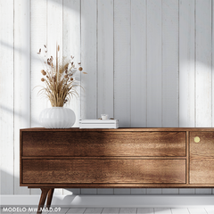 Mural de vinilo de madera blanca vintage, modelo MW.MAD.09 - comprar online