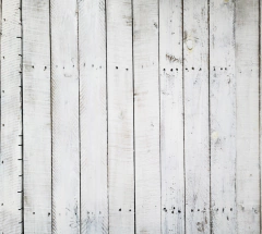 Vintage-style white plank vinyl mural with nail details, model MW.MAD.16 - buy online