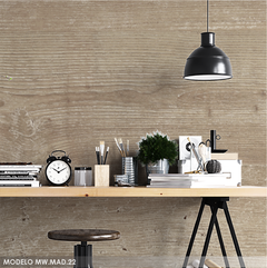 Rustic wood texture vinyl mural with natural grain, model MW.MAD.22 on internet