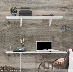 Realistic grayish wood grain vinyl mural, model MW.MAD.25