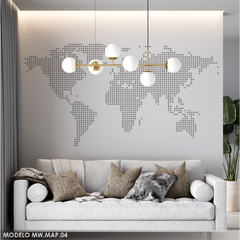 Mural de vinilo Mapa del Mundo de Puntos MW.MAP.04c - comprar online