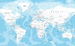 Beige tone political map mural, geographic decoration, MW.MAP.16c, on internet