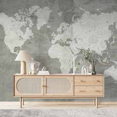 Mapa del Mundo Estilo Industrial, Mural de Pared, Decoración Moderna - comprar online