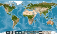 Mapa del Mundo en Acuarela, Mural Colorido, Arte de Pared en internet