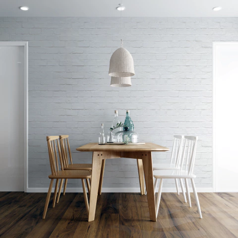 White Brick Vinyl Mural, Self-Adhesive Vinyl Wallpaper for Walls - buy online
