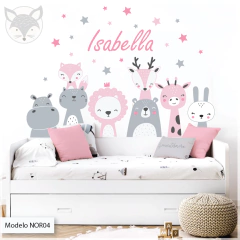 COMBO NOR04 Nordico rosa - Little Dreamer Deco - vinilos decorativos infantiles