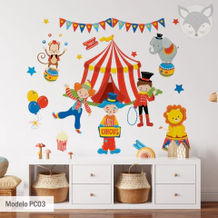 Colorful Circus Kids Wall Decal - Modelo Pc03 - buy online
