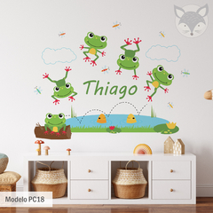 Personalized Jumping Frogs Kids Wall Decal - Modelo Pc18 on internet