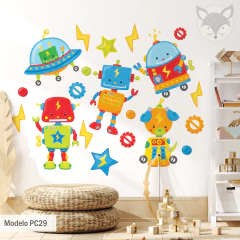 Robots and Spaceships Wall Decal for Kids - Modelo Pc29 on internet