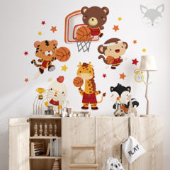 Basketball Animal Friends Wall Decal - Modelo Pc33 - buy online